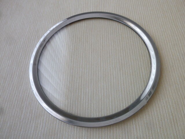Glass and silver metal underside