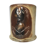 Large cup forming flamed pen pot of Vallauris