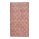 Tapis vintage turc Oushak fait main en laine et coton rouge