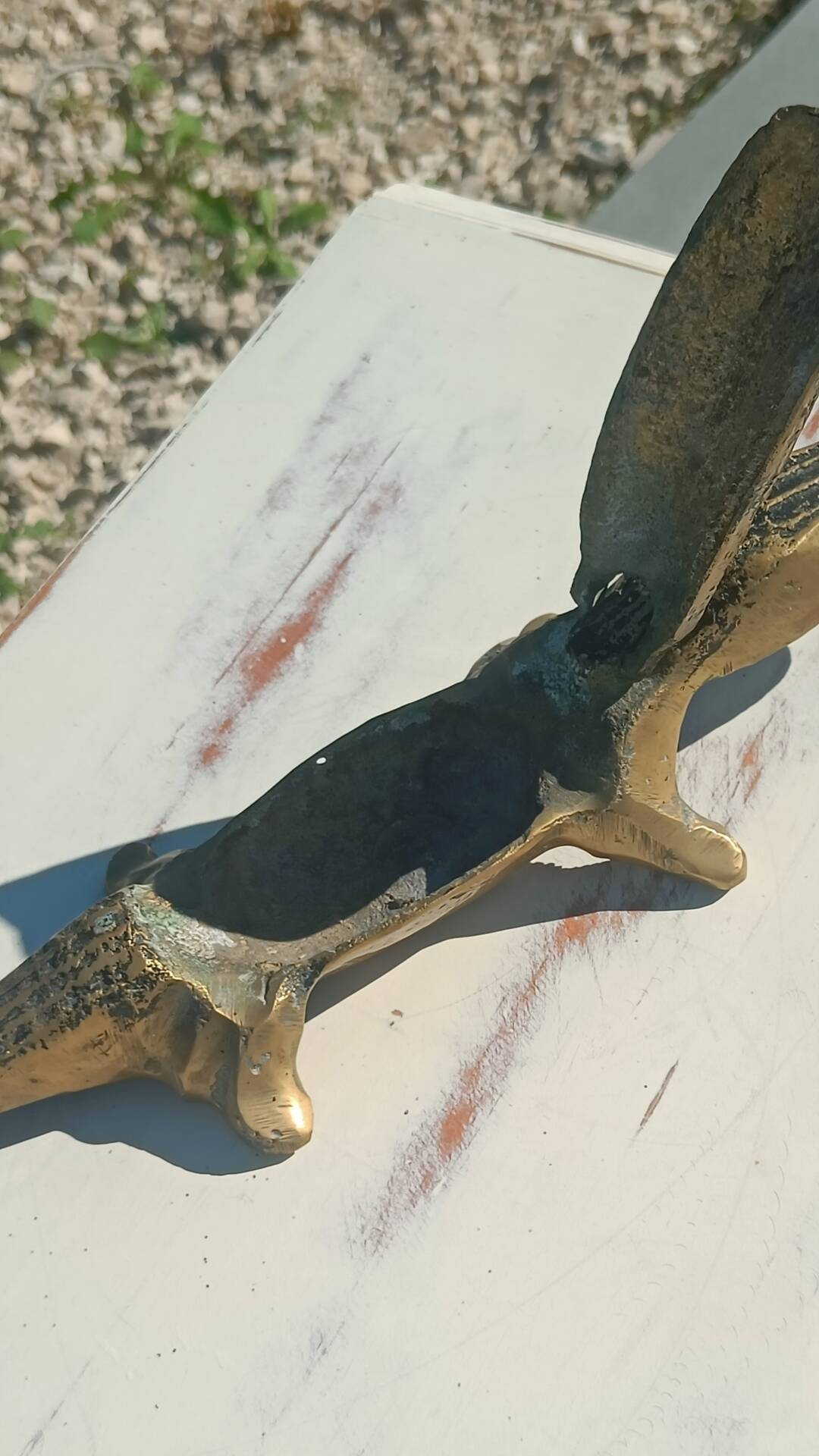 bronze crocodile ashtray 35 cm