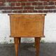 Vintage wooden bedside table / side table with tapered legs.