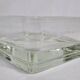 Vintage square Lumax catchall in thick transparent glass 11 x 11 x 6 cm