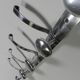 Aluminum vintage wall coat rack with 5 hooks, 1950s