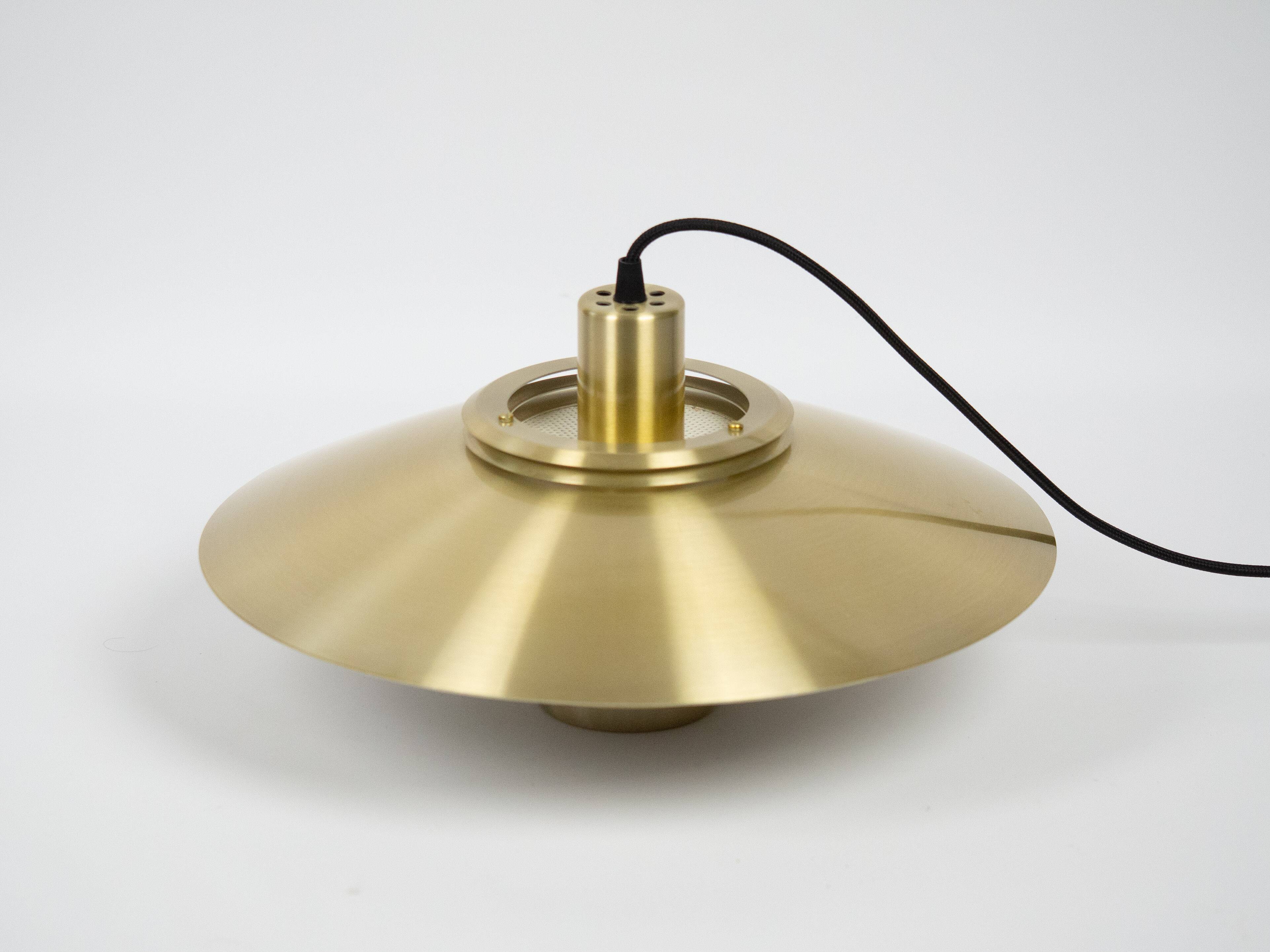 Danish vintage pendant lamp Dania by Kurt Wiborg, Jeka, 1980s
