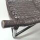 Vintage black rattan deck chair