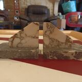 Pair of marble book clamts