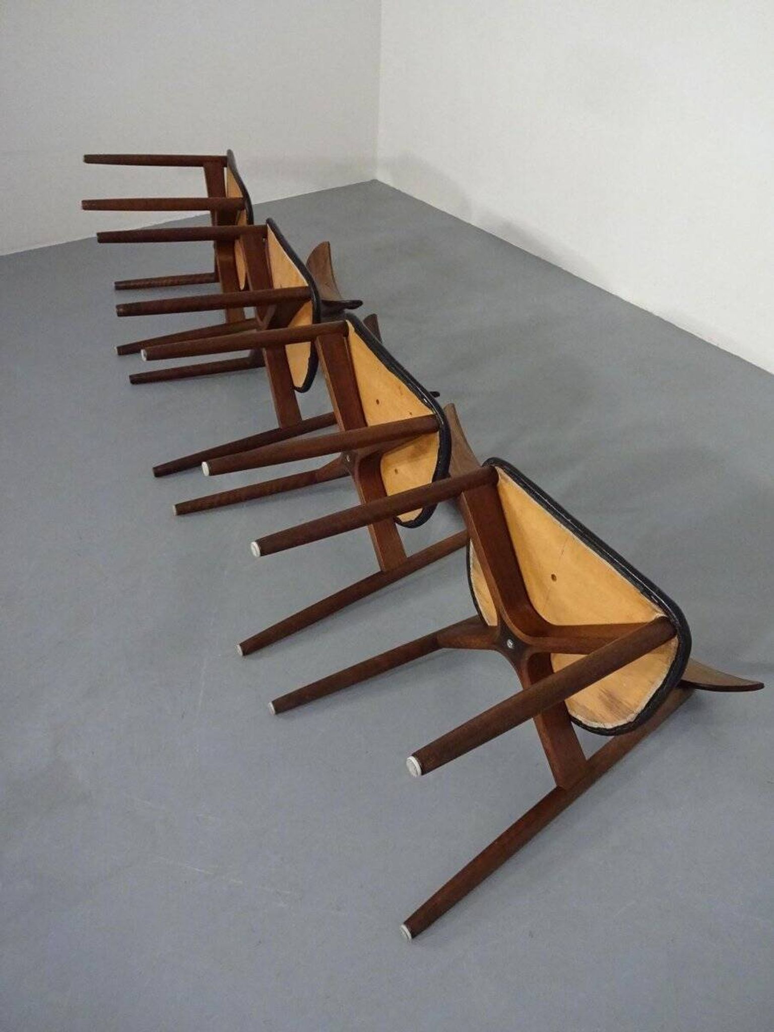 Rosewood dining chairs by Harry Østergaard for Randers Møbelfabrik, Denmark, 1960s, set of 4.