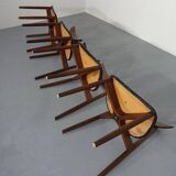 Rosewood dining chairs by Harry Østergaard for Randers Møbelfabrik, Denmark, 1960s, set of 4.