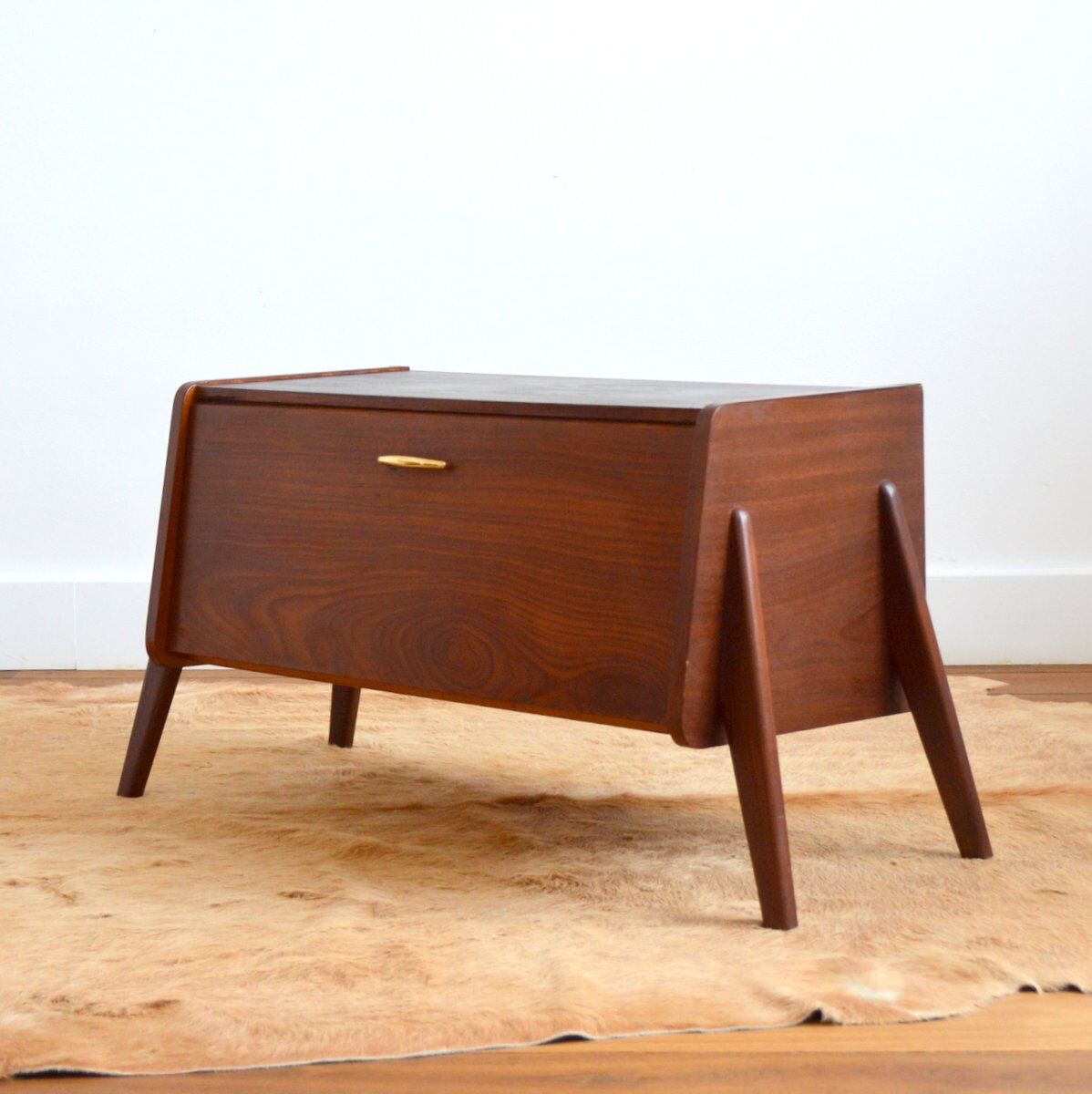 Night table side cabinet teak louis van teeffelen 1960s