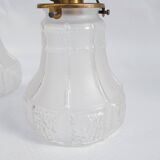 Antique swan neck and glass wall lights