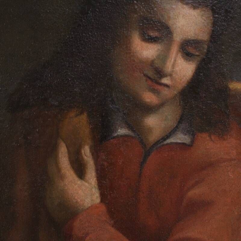 Peinture italienne antique, Joseph et la femme de Potiphar, du 17ème siècle