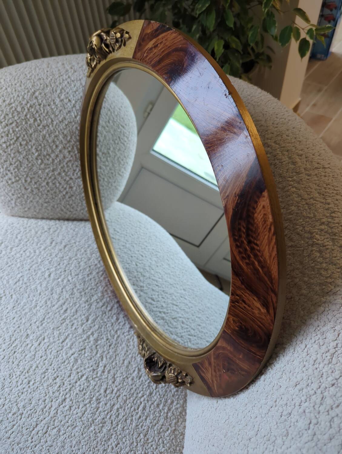 Art Deco oval mirror from the 1930s