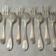 Suite 12 dessert forks silver metal era art deco