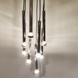 Vintage chrome cascading chandelier, 1970s