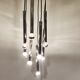 Vintage chrome cascading chandelier, 1970s