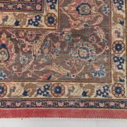 Tapis Persan Vintage Laine Noué Main, Rouge, Motifs Floraux, 291x384Cm