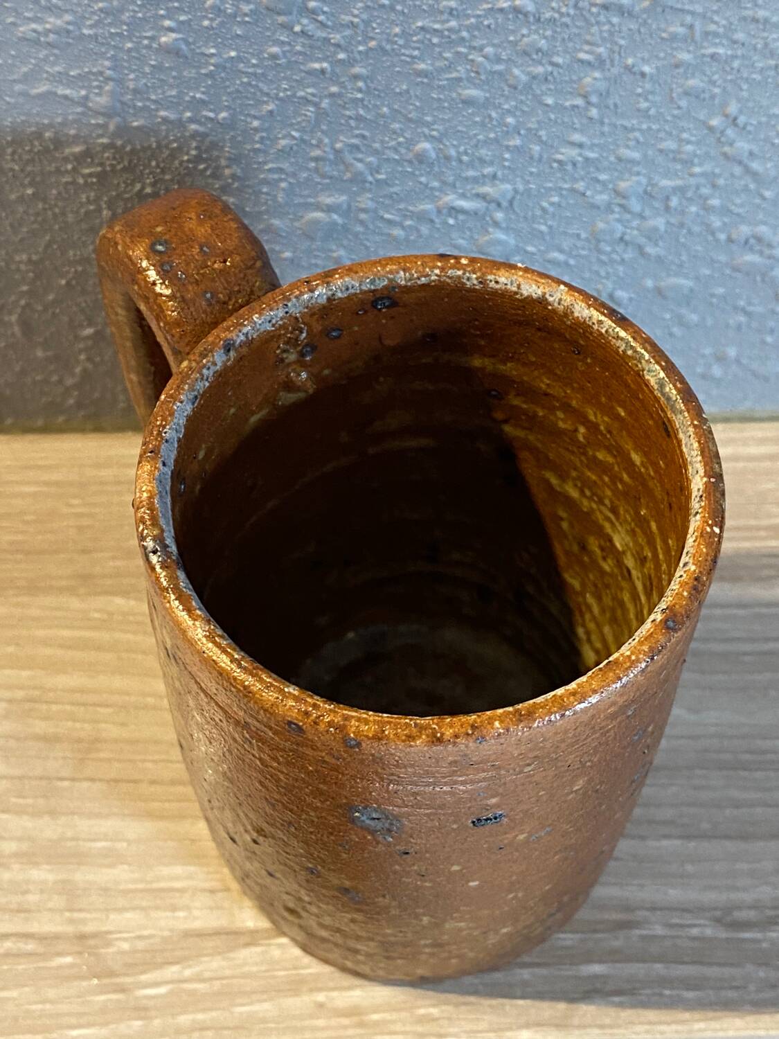 Glazed stoneware mug
