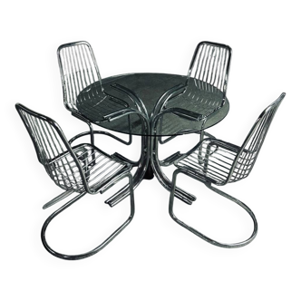 Table et chaises style Gastone Rinaldi