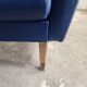Vintage Blue Skaï Armchair — 1960s Design