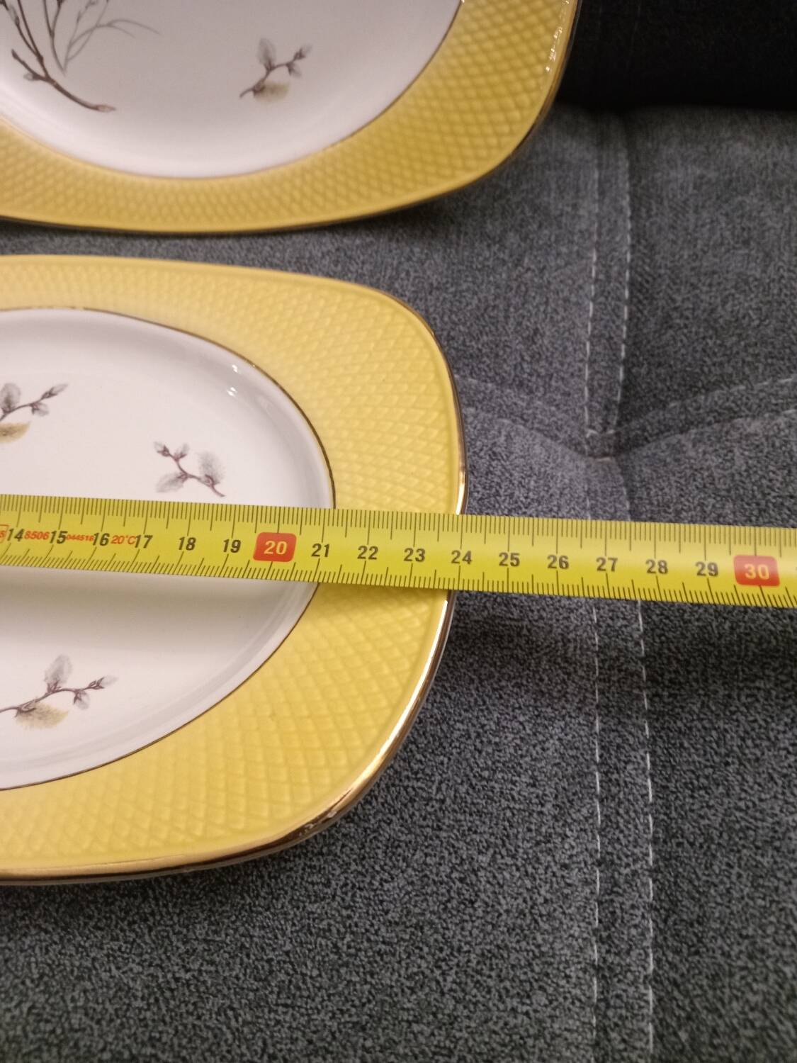 Set of 2 vintage earthenware dishes from Salins