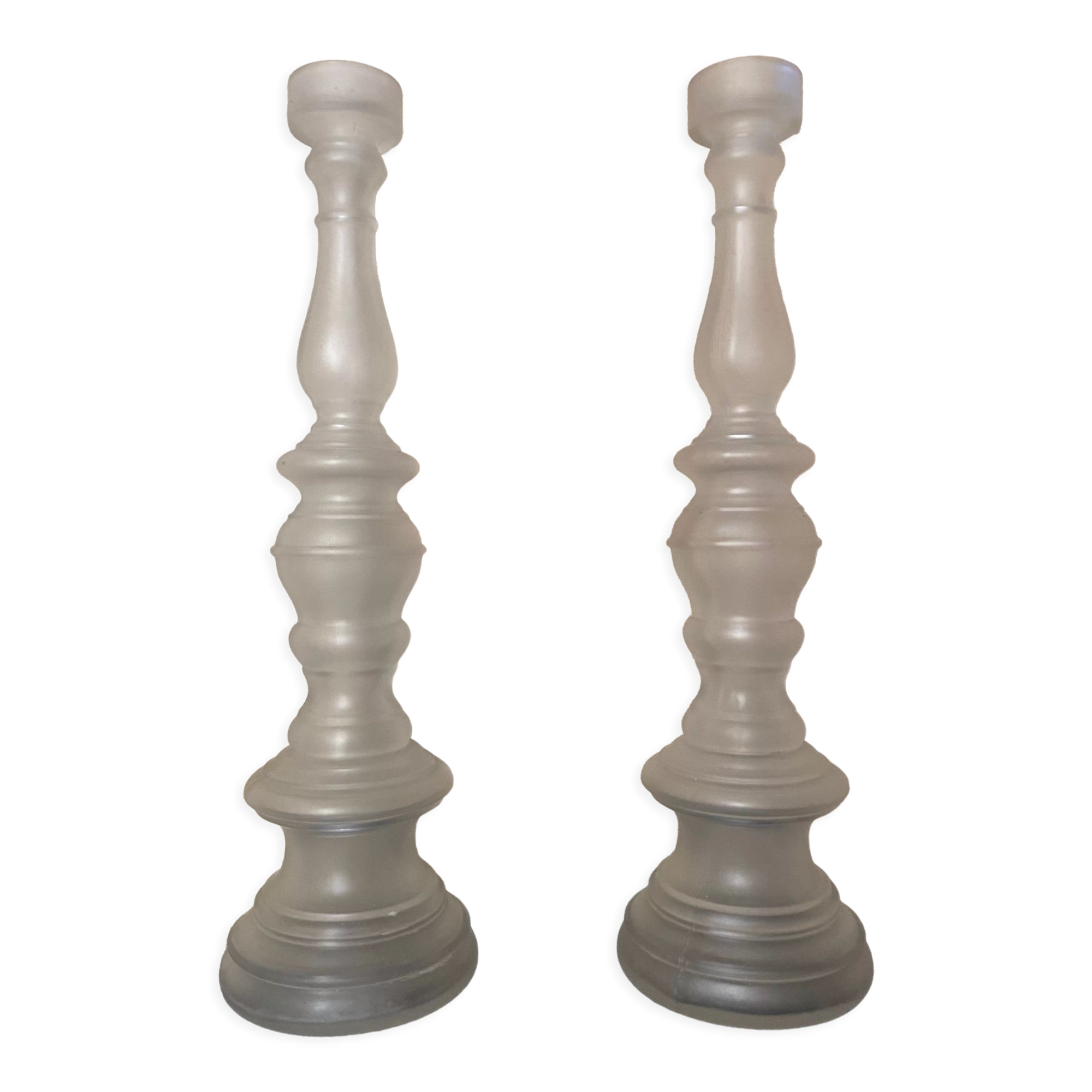 Pair of art deco candle holders