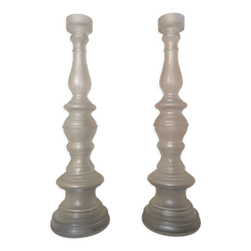 Pair of art deco candle holders
