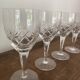 Verre à vin en cristal ciselé vintage 4 pièces