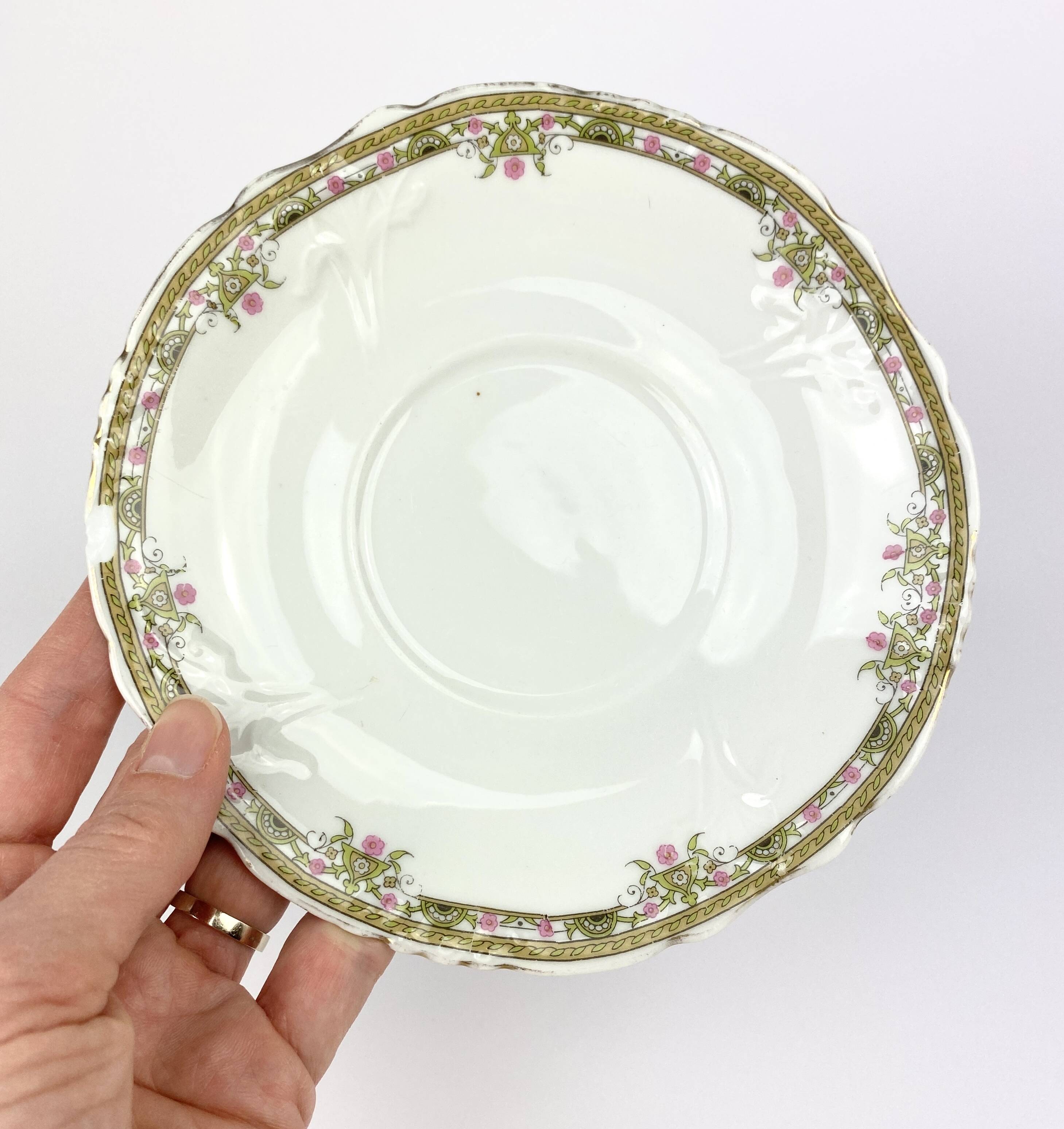 Mismatched Set of 3 Saucers/Small Plates - Limoges Porcelain