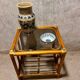 Table basse en rotin vintage
