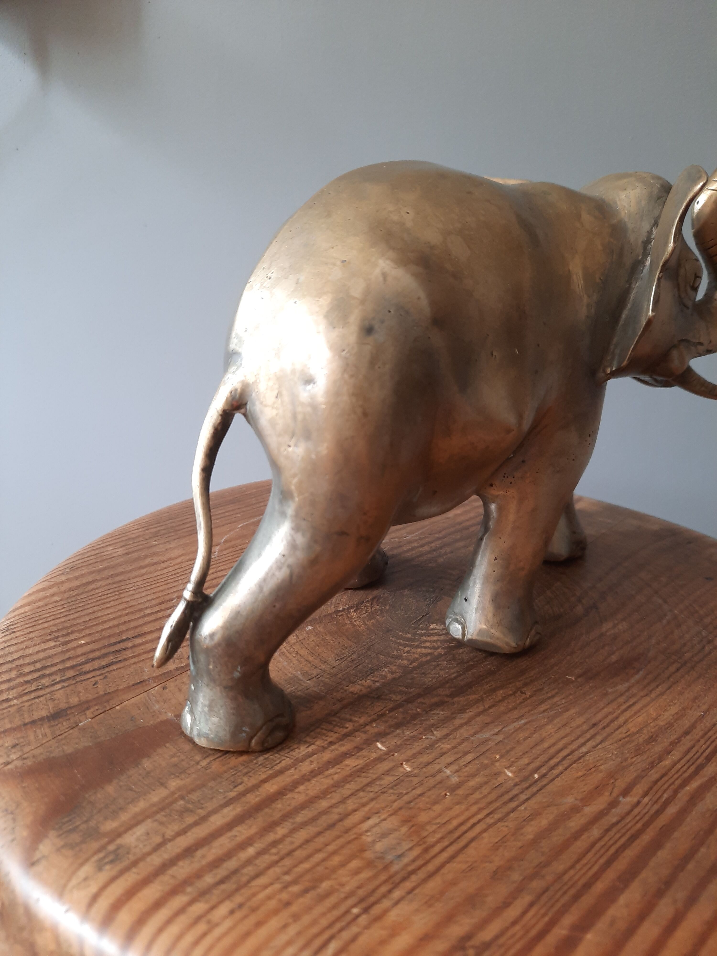 Elephant in vintage gilded brass