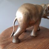 Elephant in vintage gilded brass