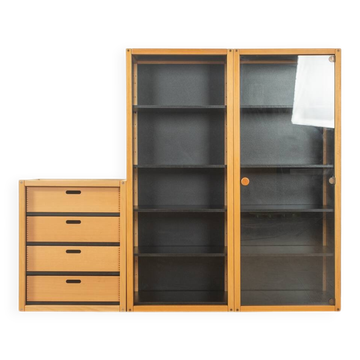 Ensemble commode, vitrine et commode Flötotto