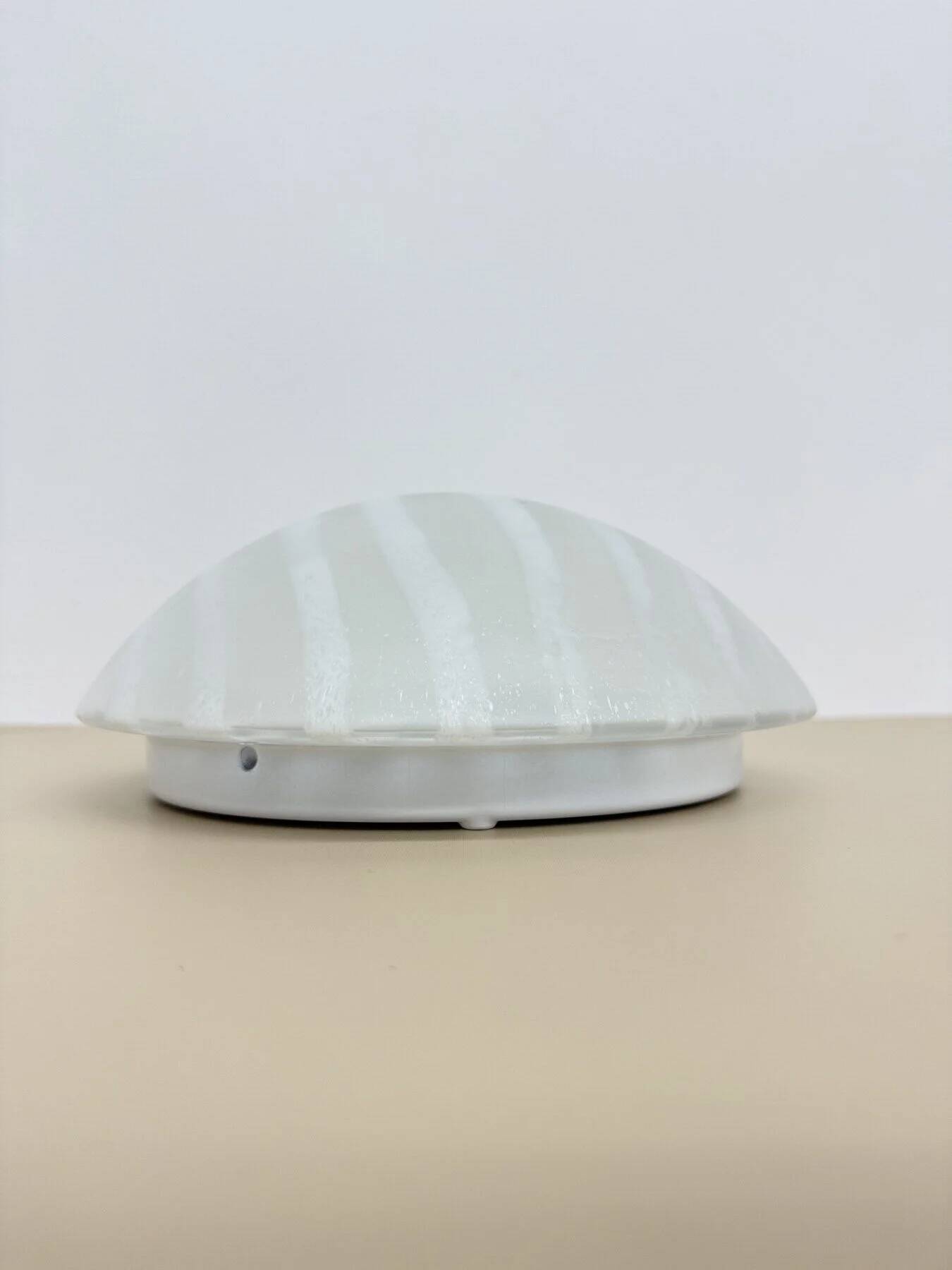 Peil & Putzler glass flush mount / wall lamp 'zebra', 1970s Germany