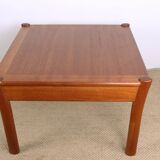 Danish square teak coffee table with reversible top 1960.