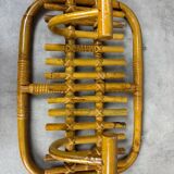 60s Rattan Coat Rack Italy Olaf Von Bohr Style