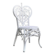 Chaise cœur Peacock rotin blanc 1970