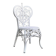 Chaise cœur Peacock rotin blanc 1970