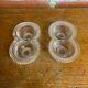 Pair of Antique Molded Glass Salt and Pepper Shakers, 1950s Vintage