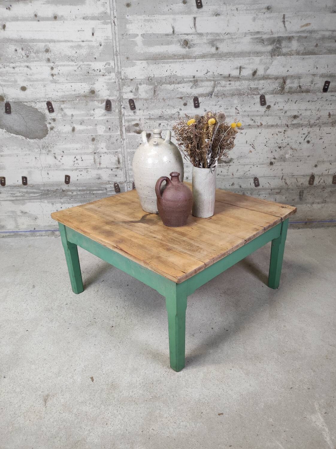Table basse de ferme carré