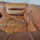 Cognac leather armchairs by BL Arredamenti, 1970s, set of 4