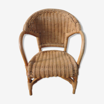 Vintage rattan chair for children