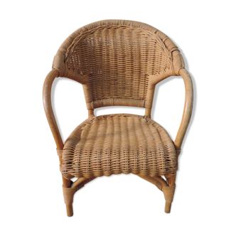 Vintage rattan chair for children