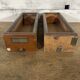 Lot de 2 tiroirs anciens en bois