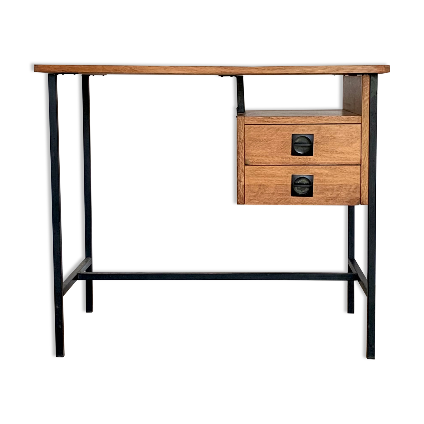 Bureau moderniste en chêne vintage