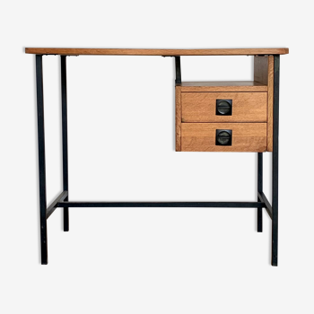 Modernist vintage oak desk