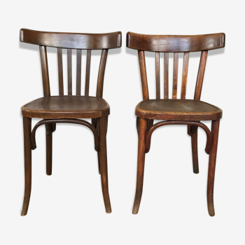 Paire de chaises Fischel de bistrot des années 30 bentwood