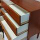 Small Scandinavian teak chest of drawers or bedside table from the 60s