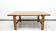 Elegant bench in vintage solid teak wood. after professional renovation.