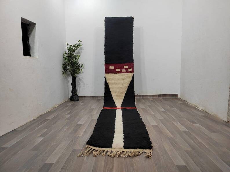Tapis de couloir bérbere fait main 300cmx70cm