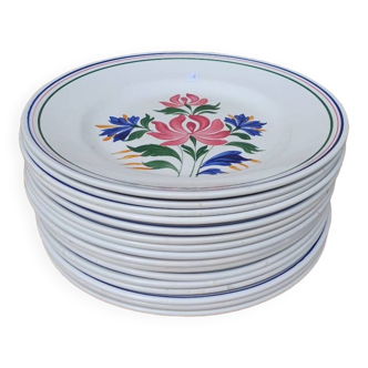 16 assiettes plates saint amand